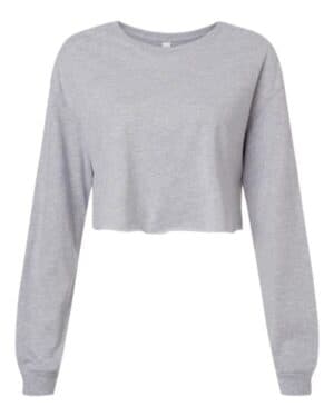 ATHLETIC HEATHER Bella canvas 6501 fwd fashion women's crop long sleeve tee