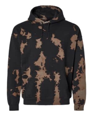 680BW essential fleece bleach wash hooded sweatshirt