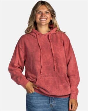 CRIMSON 854MW premium fleece mineral wash hooded sweatshirt