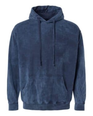 MIDNIGHT 854MW premium fleece mineral wash hooded sweatshirt