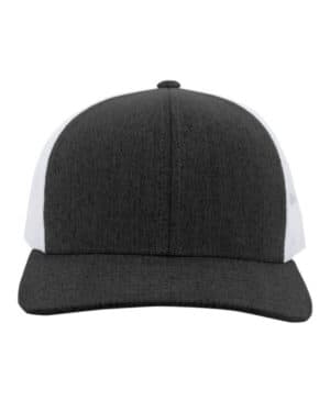 BLACK HTHR/ WHT Pacific headwear 110CPH trucker snapback cap