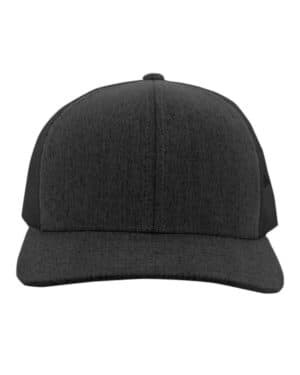 BLACK HTHR/ BLK Pacific headwear 110CPH trucker snapback cap