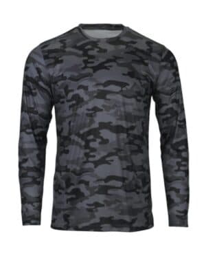 SMOKE CAMO Paragon 238 woodland performance long sleeve t-shirt