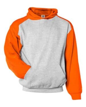 OXFORD/ BURNT ORANGE 2449 youth sport athletic fleece hooded sweatshirt