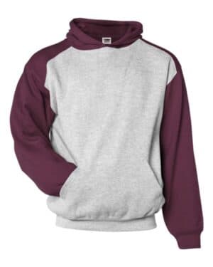 OXFORD/ MAROON 2449 youth sport athletic fleece hooded sweatshirt