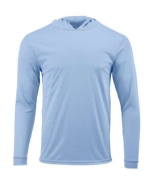 BLUE MIST 221Y youth bahama performance hooded long sleeve t-shirt