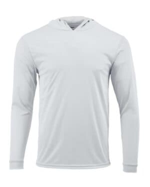 WHITE 221Y youth bahama performance hooded long sleeve t-shirt