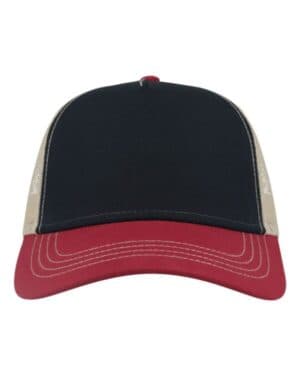 NAVY/ BURGUNDY/ KHAKI Atlantis headwear RAPPER sustainable canvas cap