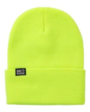 NEON YELLOW Dri duck 3523 coleman cuffed beanie