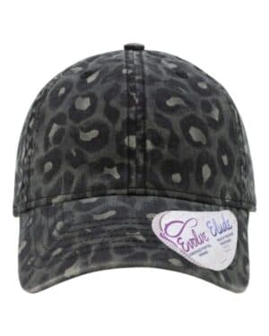 BLACK LEOPARD Infinity her HATTIE women's garment-washed fashion print cap
