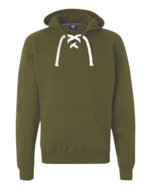 MILITARY GREEN J america 8830 sport lace hooded sweatshirt