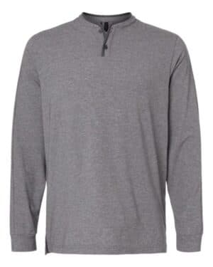 GREY FIVE MELANGE Adidas A597 henley long sleeve tee