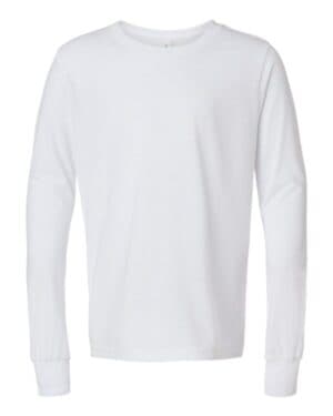 SOLID WHITE TRIBLEND Bella canvas 3513Y youth triblend long sleeve tee