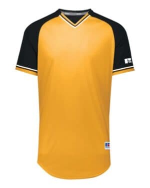 GOLD/ BLACK/ WHITE Russell athletic R01X3B youth classic v-neck jersey
