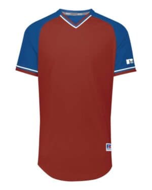 TRUE RED/ ROYAL/ WHITE Russell athletic R01X3B youth classic v-neck jersey