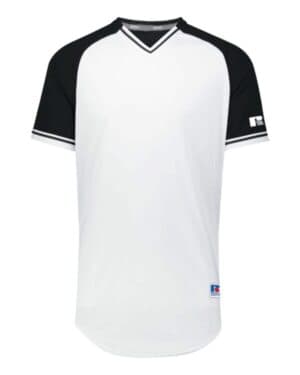 WHITE/ BLACK/ WHITE Russell athletic R01X3B youth classic v-neck jersey