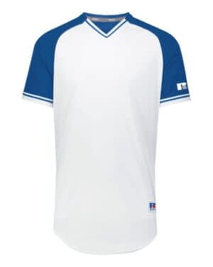 WHITE/ ROYAL/ WHITE Russell athletic R01X3B youth classic v-neck jersey