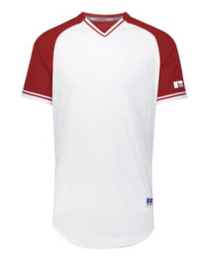 WHITE/ TRUE RED/ WHITE Russell athletic R01X3B youth classic v-neck jersey