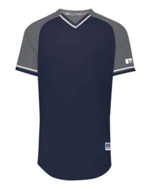 NAVY/ STEEL/ WHITE Russell athletic R01X3M classic v-neck jersey