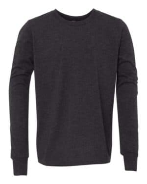 CHARCOAL BLACK TRIBLEND Bella canvas 3513Y youth triblend long sleeve tee