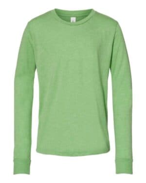 GREEN TRIBLEND Bella canvas 3513Y youth triblend long sleeve tee