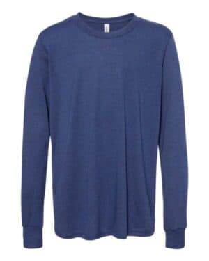 NAVY TRIBLEND Bella canvas 3513Y youth triblend long sleeve tee