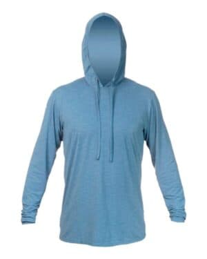 BAHAMA HEATHERED Anetik MVLPRH8 low pro tech hooded long sleeve t-shirt