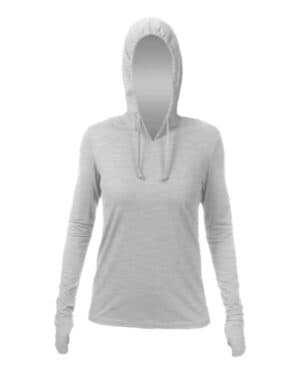 ALLOY HEATHERED WSBRZH0 women's breeze tech hooded long sleeve t-shirt