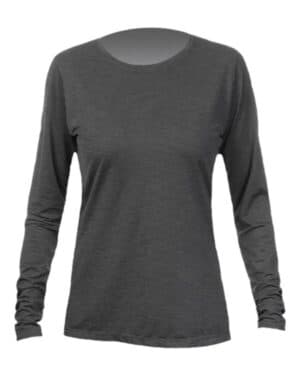 CHARCOAL HEATHERED Anetik WSBRZL0 women's breeze tech long sleeve t-shirt