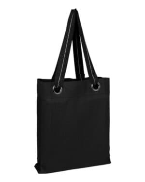 BLACK Q-tees Q1630 large grommet tote