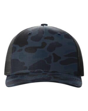 ADMIRAL DUCK CAMO/ BLACK Richardson 112PFP five-panel printed trucker cap