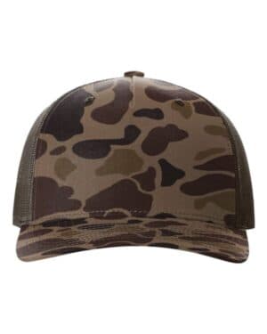 BARK DUCK CAMO/ BROWN Richardson 112PFP five-panel printed trucker cap