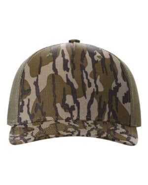 MOSSY OAK BOTTOMLAND/ LODEN Richardson 112PFP five-panel printed trucker cap