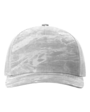 MOSSY OAK ELEMENTS BONEFISH/ LIGHT GREY Richardson 112PFP five-panel printed trucker cap