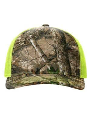 REALTREE EDGE/ NEON YELLOW Richardson 112PFP five-panel printed trucker cap