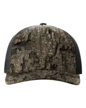 REALTREE TIMBER/ BLACK Richardson 112PFP five-panel printed trucker cap