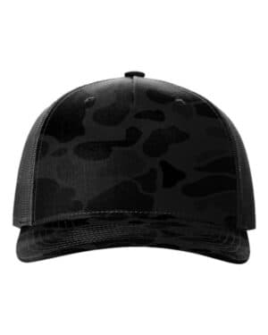 SABLE DUCK CAMO/ BLACK Richardson 112PFP five-panel printed trucker cap