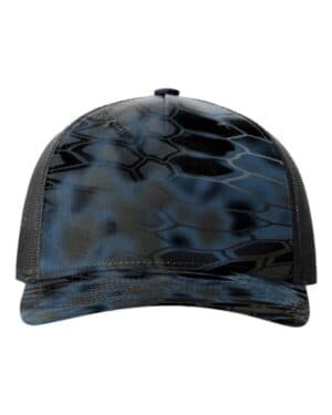 KRYPTEK NEPTUNE/ BLACK Richardson 112PFP five-panel printed trucker cap