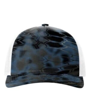 KRYPTEK NEPTUNE/ WHITE Richardson 112PFP five-panel printed trucker cap