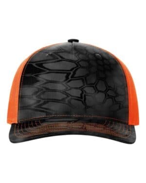 KRYPTEK TYPHON/ NEON ORANGE Richardson 112PFP five-panel printed trucker cap