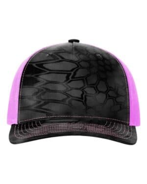 KRYPTEK TYPHON/ NEON PINK Richardson 112PFP five-panel printed trucker cap