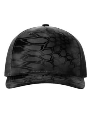 KRYPTEK TYPHON/ BLACK Richardson 112PFP five-panel printed trucker cap