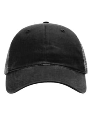 BLACK Richardson 111 garment-washed trucker cap