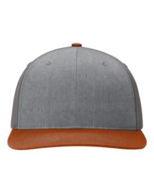 HEATHER GREY/ CHARCOAL/ DARK ORANGE Richardson 312 twill back trucker cap