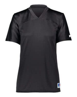 BLACK Russell athletic R0593X women's solid flag football jersey