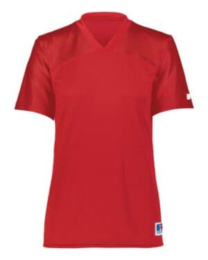 TRUE RED Russell athletic R0593X women's solid flag football jersey