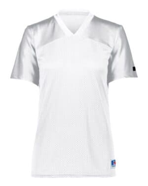 WHITE Russell athletic R0593X women's solid flag football jersey