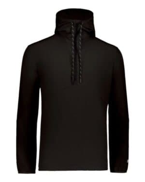 BLACK Russell athletic R20DSM legend hooded quarter-zip pullover