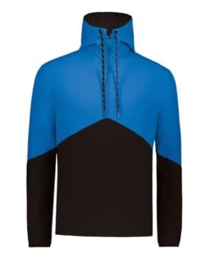 ROYAL/ BLACK Russell athletic R20DSM legend hooded quarter-zip pullover
