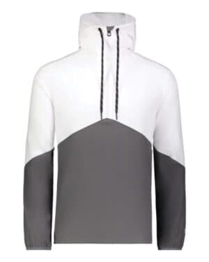 WHITE/ STEALTH Russell athletic R20DSM legend hooded quarter-zip pullover